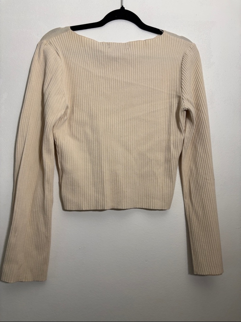 MOTEL Ribbed Drawstring Long-Sleeve Top - Picture 4 of 4